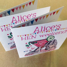 Load image into Gallery viewer, Personalised Hen Party Invites