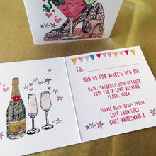 Load image into Gallery viewer, Personalised Hen Party Invites