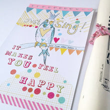 Load image into Gallery viewer, 'Just sing' Personalised Print