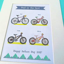 Load image into Gallery viewer, Personalised Cycling Family Print