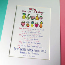 Load image into Gallery viewer, Personalised ‘The Little Things' Story Print