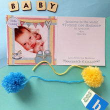 Load image into Gallery viewer, Personalised New Baby Announcement Cards Pack Of Six