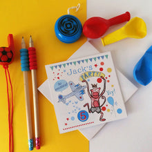 Load image into Gallery viewer, Personalised Boy's Party Invites Pack Of Six