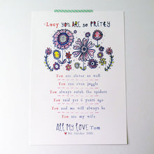 Load image into Gallery viewer, Personalised Six Reasons Why I Love You Print