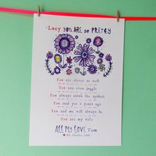 Load image into Gallery viewer, Personalised Six Reasons Why I Love You Print