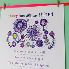 Load image into Gallery viewer, Personalised Six Reasons Why I Love You Print