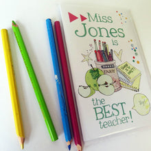 Load image into Gallery viewer, Personalised Thank You Teacher Card