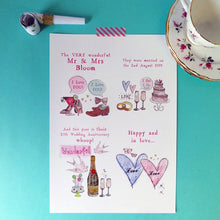 Load image into Gallery viewer, Personalised Wedding Anniversary Story Print