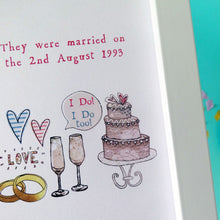 Load image into Gallery viewer, Personalised Wedding Anniversary Story Print