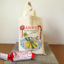 Load image into Gallery viewer, Personalised Christmas Table Present Bag