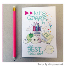 Load image into Gallery viewer, Personalised Thank You Teacher Card