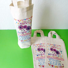 Load image into Gallery viewer, Set Of Five Personalised Bottle Bags