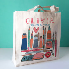 Load image into Gallery viewer, Personalised Creating Happiness Canvas Bag
