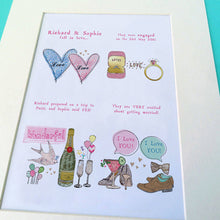 Load image into Gallery viewer, Personalised Engagement Story Print