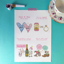 Load image into Gallery viewer, Personalised Engagement Story Print