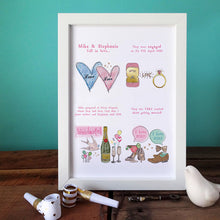 Load image into Gallery viewer, Personalised Engagement Story Print