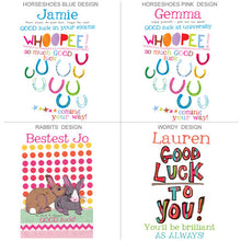 Load image into Gallery viewer, Personalised Big Good Luck Card