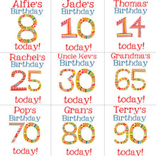 Load image into Gallery viewer, Big Birthday Card With Personalised Name And Age