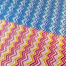 Load image into Gallery viewer, Recycled gift wrap - Blue zig zag