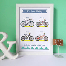 Load image into Gallery viewer, Personalised Cycling Family Print