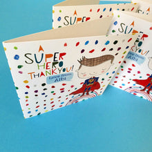Load image into Gallery viewer, Personalised Superhero Thank You Cards