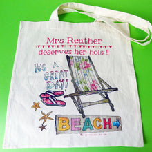 Load image into Gallery viewer, Personalised Best Teacher Bag