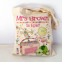 Load image into Gallery viewer, Personalised Best Teacher Bag