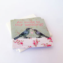 Load image into Gallery viewer, 'Two Love Birds' Wedding Invitations