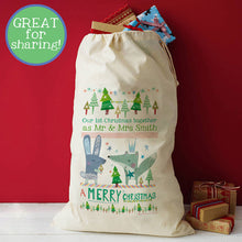 Load image into Gallery viewer, Personalised Christmas Sack For Happy Couples