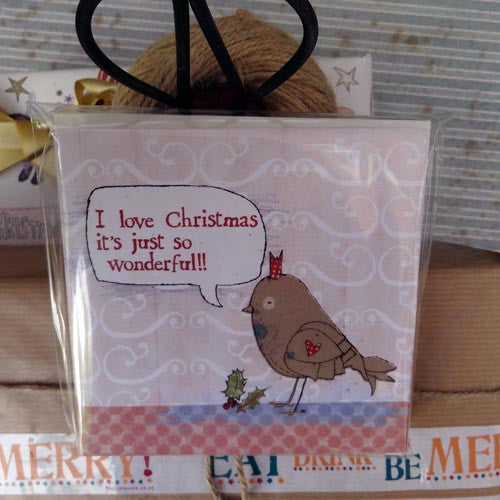 Pack of 6 Plump Christmas Birds Cards