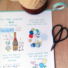 Load image into Gallery viewer, Personalised Retirement Story Print
