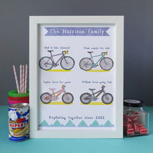Load image into Gallery viewer, Personalised Cycling Family Print