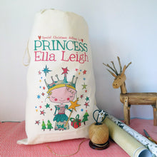 Load image into Gallery viewer, Personalised Princess Christmas Sack