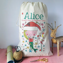 Load image into Gallery viewer, Personalised Mermaid Christmas Sack