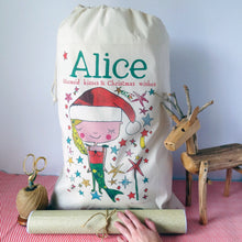 Load image into Gallery viewer, Personalised Mermaid Christmas Sack