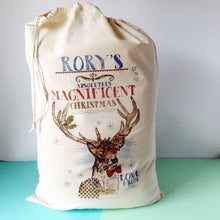 Load image into Gallery viewer, Personalised Woodland Christmas Sack