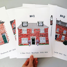 Load image into Gallery viewer, Personalised House Illustration Print