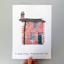 Load image into Gallery viewer, Personalised House Illustration Print