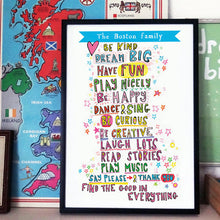 Load image into Gallery viewer, Personalised Family Print