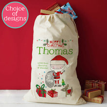 Load image into Gallery viewer, Personalised Father Christmas Sack