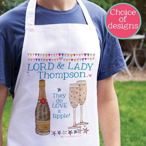 Personalised Lord And Lady Apron