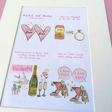 Load image into Gallery viewer, Personalised Engagement Story Print