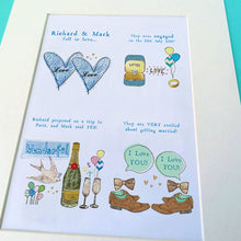 Load image into Gallery viewer, Personalised Engagement Story Print