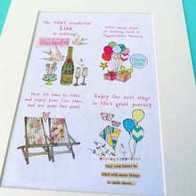 Load image into Gallery viewer, Personalised Retirement Story Print