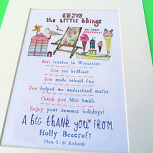 Load image into Gallery viewer, Personalised Thank You Teacher Print