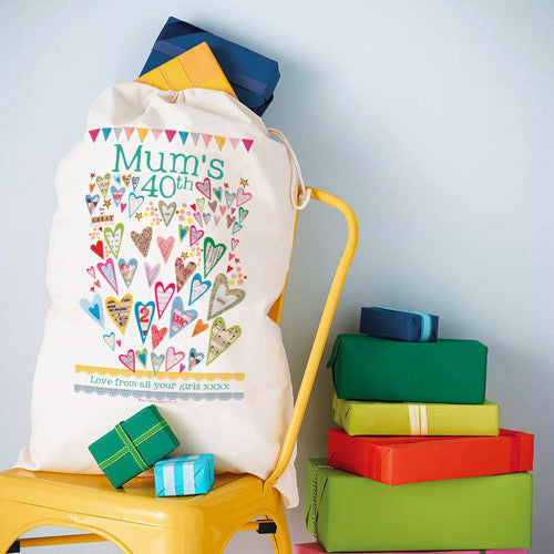 Personalised Birthday Milestone Storage Sack