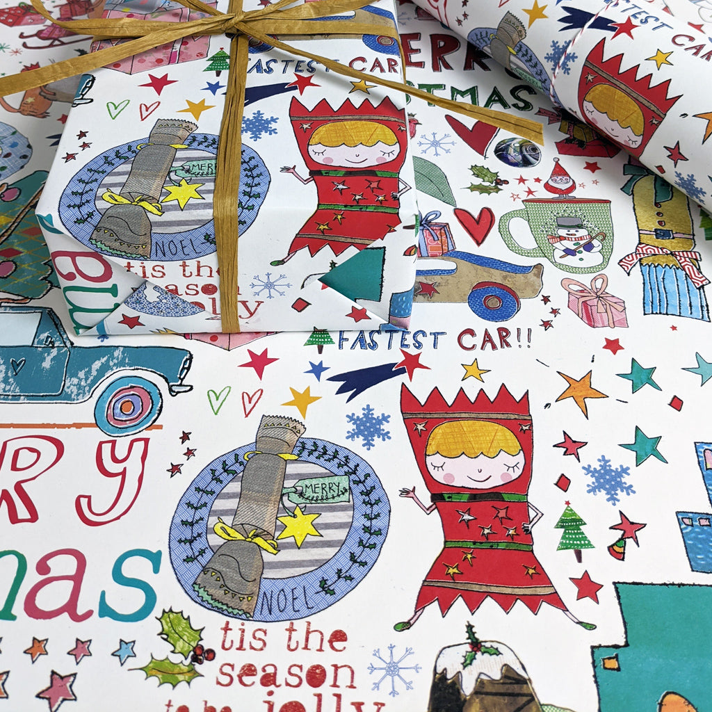 Recycled gift wrap - Traditional Christmas
