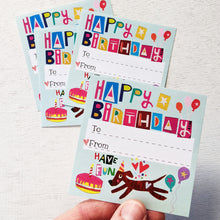 Load image into Gallery viewer, Birthday gift labels
