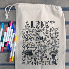 Load image into Gallery viewer, Personalised Colour It In Craft Sack