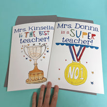 Load image into Gallery viewer, Personalised Big Teacher Card